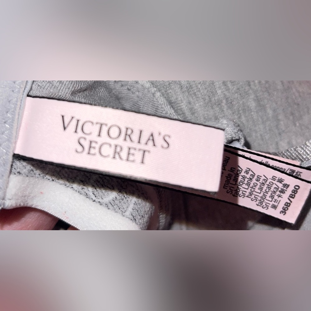 Victoria’s Secret T-shirt bra 36 B grey wireless - Picture 4 of 5
